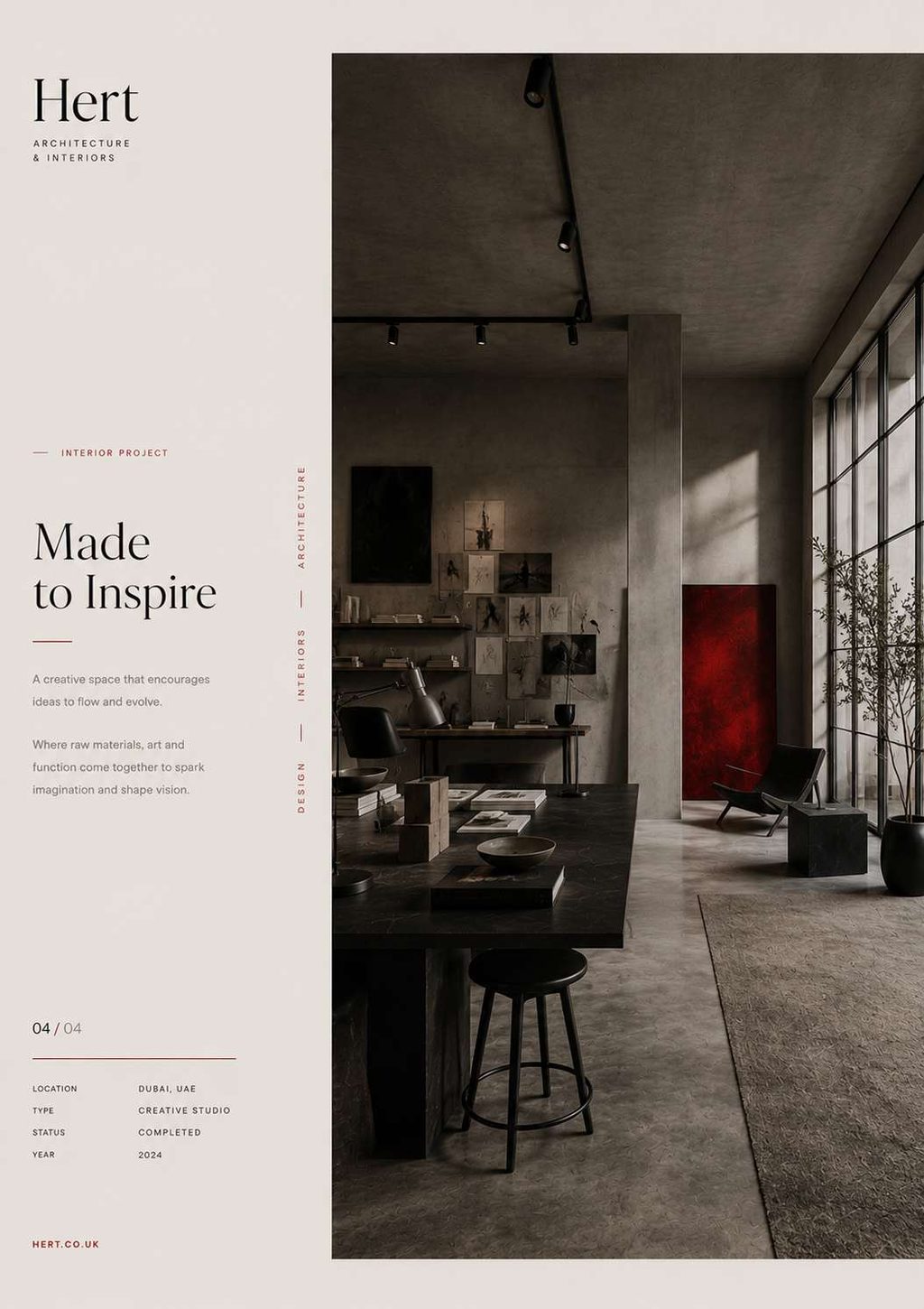 Project sheet 04/04 — Made to Inspire, a creative studio in Dubai.